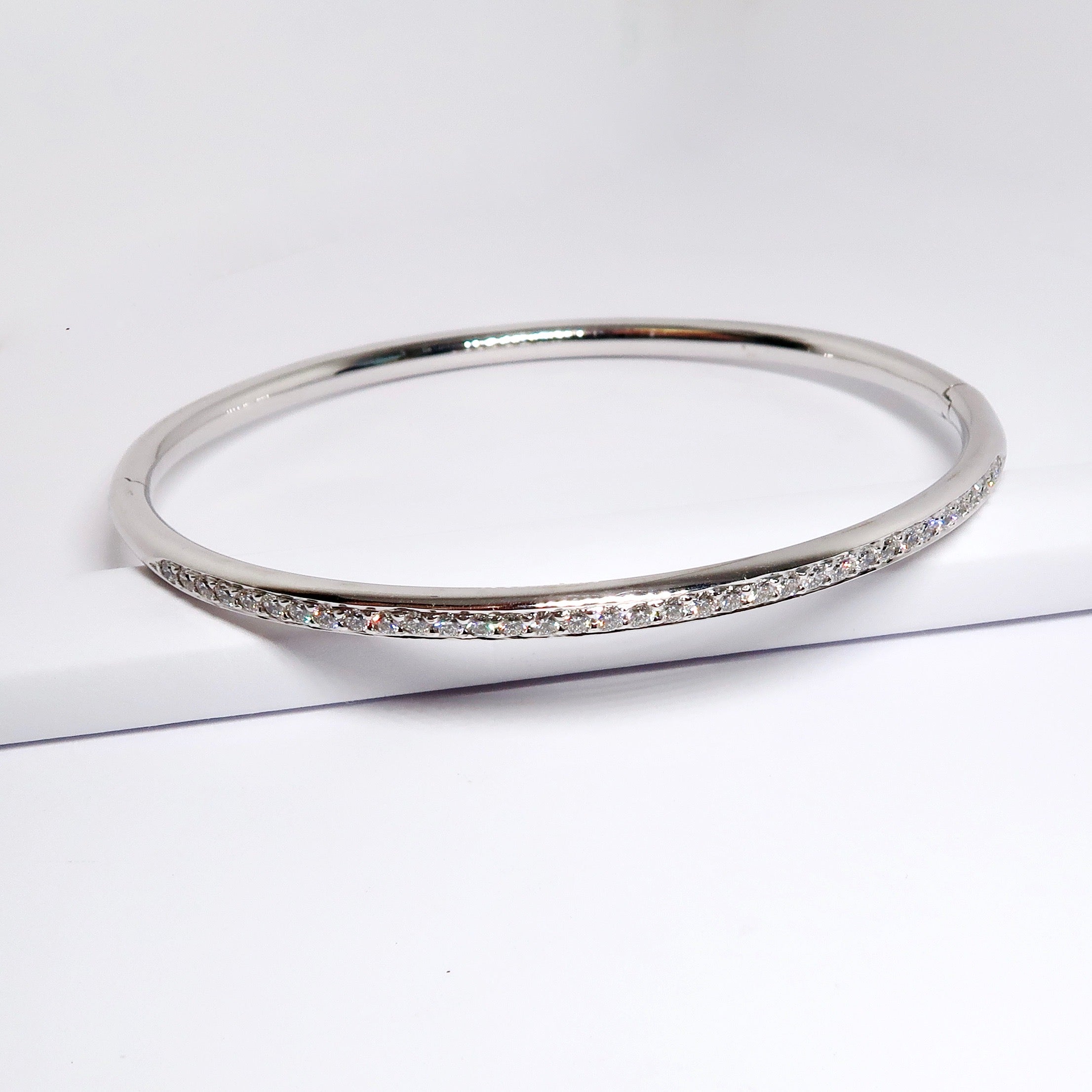 White Gold Diamond Bangle