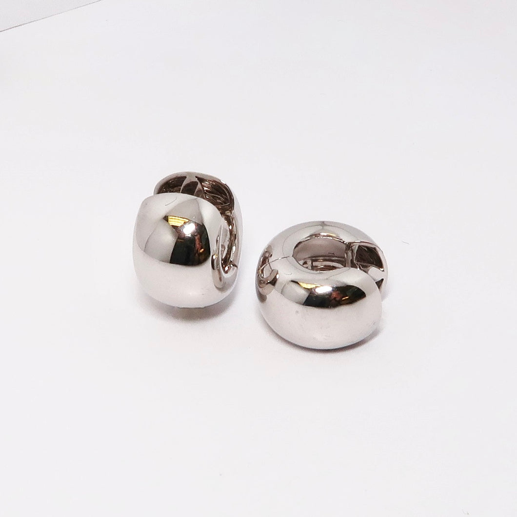 18k Huggie Earring, Available in White Gold and Yellow Gold