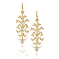 Gold Earrings with Diamonds