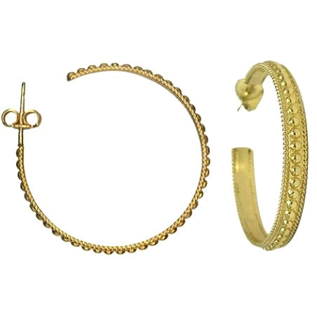 18k Yellow Gold Hoop Earrings