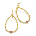 Gold Earrings with Tourmaline