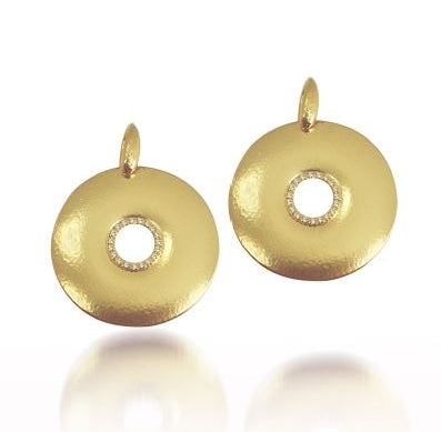 Wide Yellow Gold Hoop Earrings