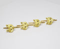 18k Yellow Gold Small Fox Head Shirt Studs