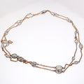 Diamond-by-the-Yard Platinum & 18k Rose Gold Necklace