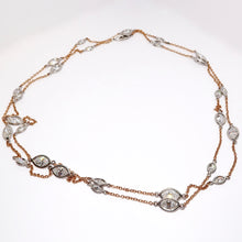 Load image into Gallery viewer, Diamond-by-the-Yard Platinum &amp; 18k Rose Gold Necklace
