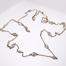 Load image into Gallery viewer, Diamond-by-the-Yard Platinum &amp; 18k Rose Gold Necklace
