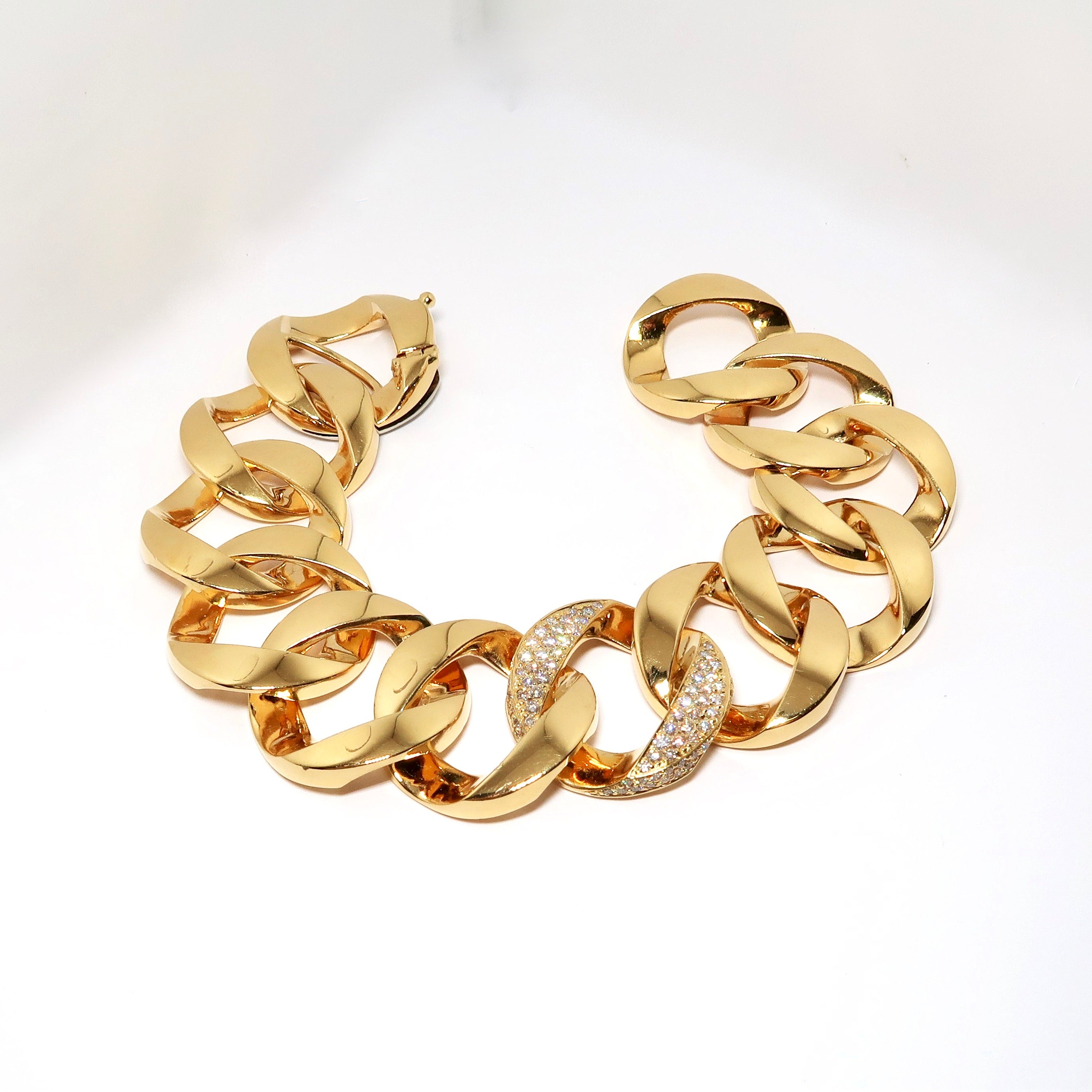 Yellow Gold Curb Link Bracelet