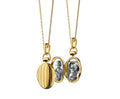 18k Yellow Gold Petite Pinstripe Locket