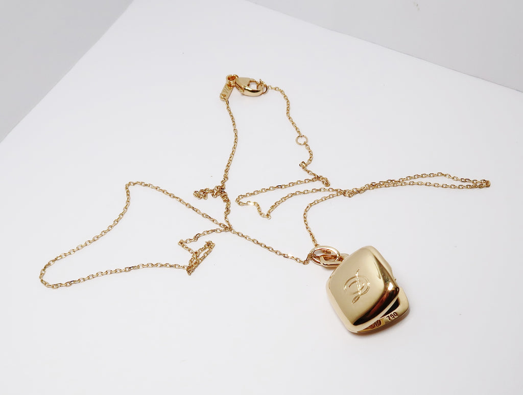 Yellow Gold Slim Cushion Locket