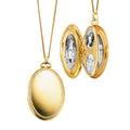 18k Yellow Gold, Six Image Oval Locket