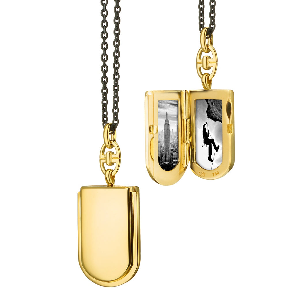 18k Yellow Gold Horseshoe Locket