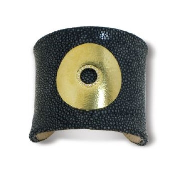 Yellow Gold and Black Cuff