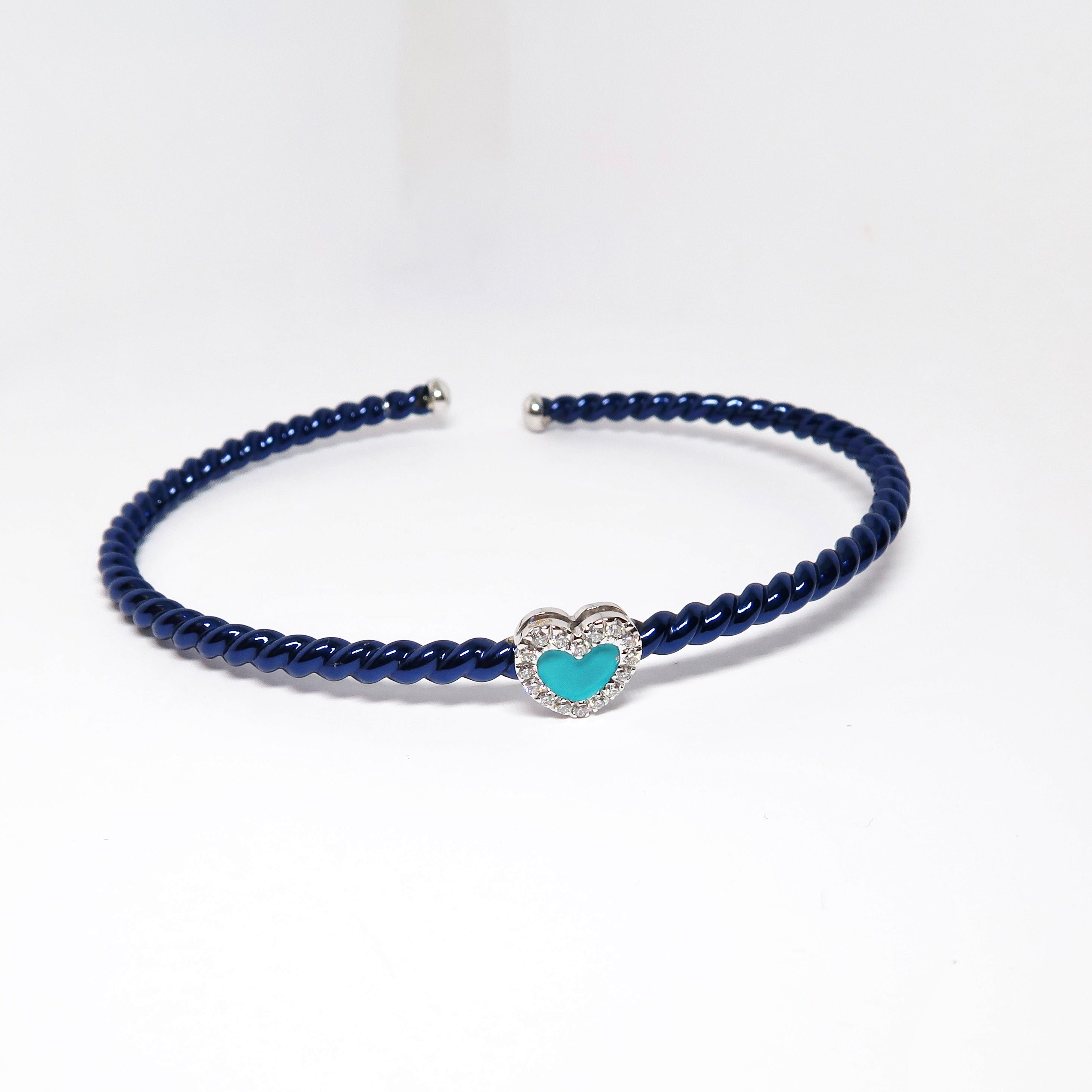 Blue Bangle with Charm