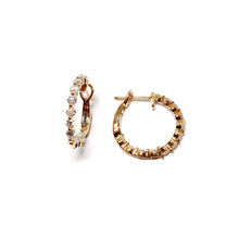 Load image into Gallery viewer, Round In/Out Diamond Hoop Earrings (Various Styles Available)
