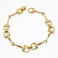 18k Yellow Gold Bit Link Bracelet