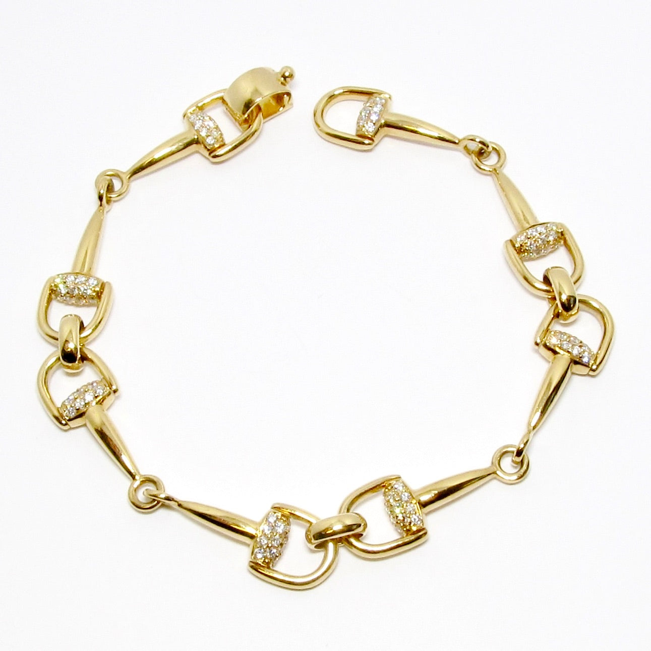18k Yellow Gold Bit Link Bracelet