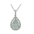 18kt White Gold Diamond Pendant with Chain