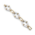 18k Yellow Gold Ceramic Link Bracelet (Available in Black and White)