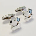 Heavy Sterling Silver 'X' Cufflinks