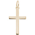 14k Yellow Gold Cross Charm