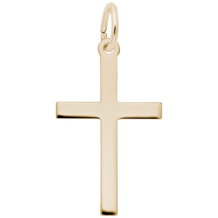14k Yellow Gold Cross Charm