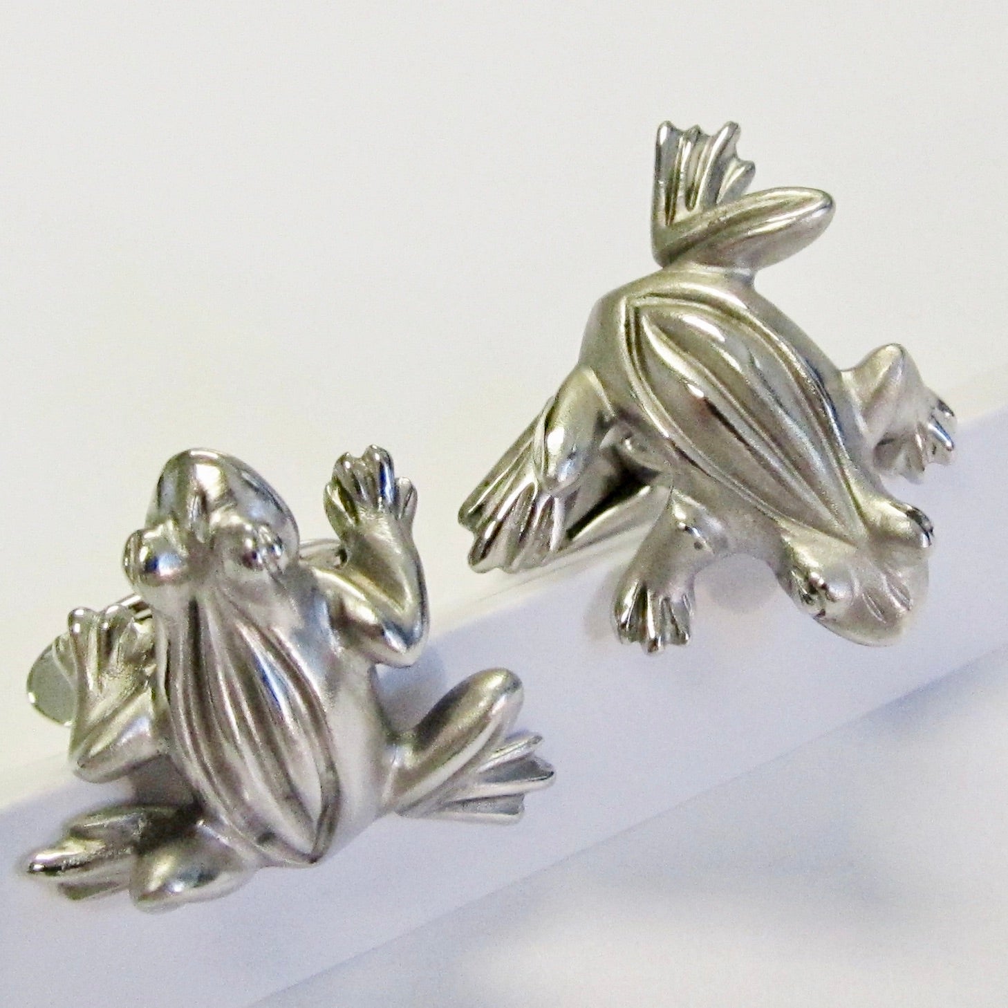 Sterling Silver Frog Model Cufflinks