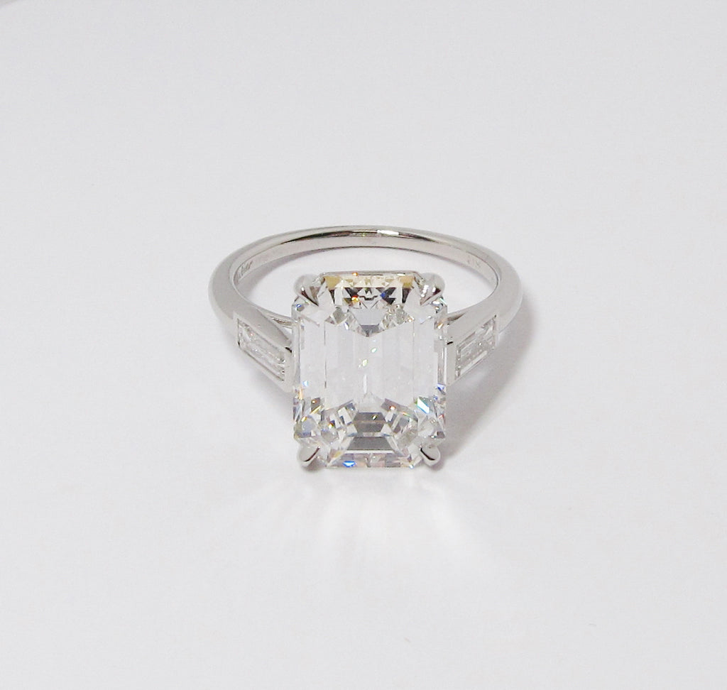 Emerald Cut Diamond 3-Stone Ring