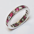 14kt Ruby & Diamond Channel Ring