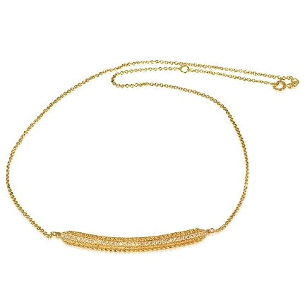 Gold Necklace with Diamonds