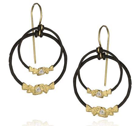 Trigon Double Circle Earring