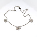 Platinum Diamond Flower Necklace