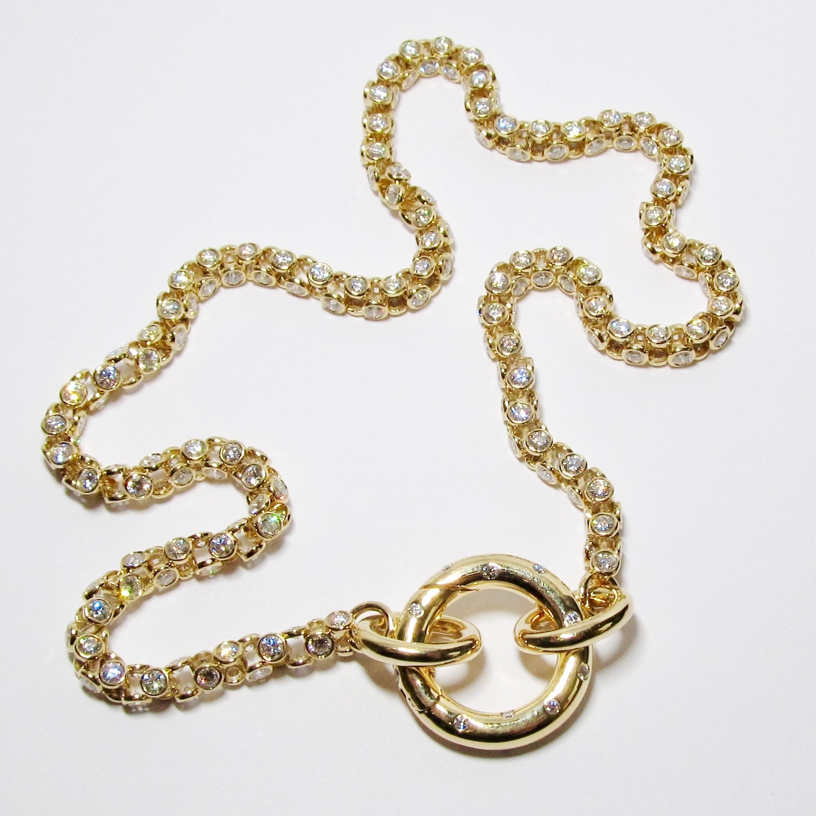 18k Yellow Gold Diamond Necklace