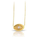 Gold Pendant with Diamonds & Chain