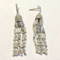 18k White Gold, Diamond Baguette Earrings