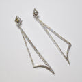 18k White Gold Pave Diamond Earrings