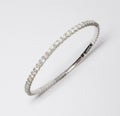14k White Gold Flexible Bangle