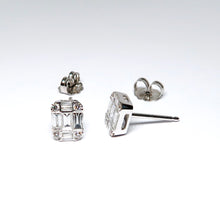 Load image into Gallery viewer, Rectangular Diamond Stud Earrings
