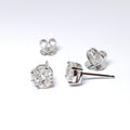 Round Shape Marquise Diamond Studs