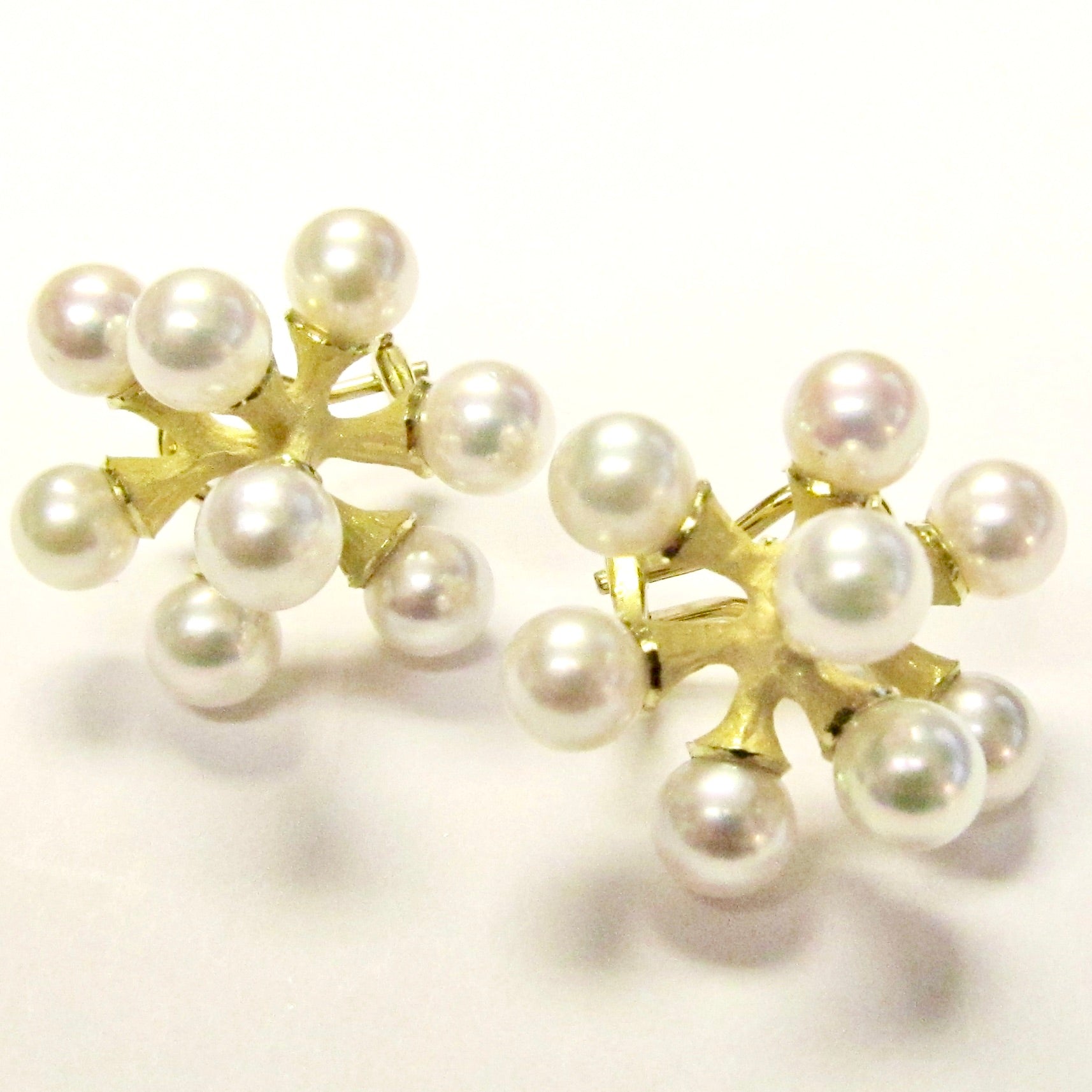 Small Jacks, Pink Akoya Pearl Earrings