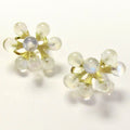 Small Jacks Earrings, Rainbow Moonstone