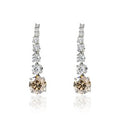 Platinum Fancy Diamond Earrings