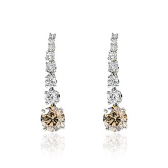 Platinum Fancy Diamond Earrings