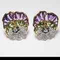 Peridot, Amethyst & Tsavorite Earrings
