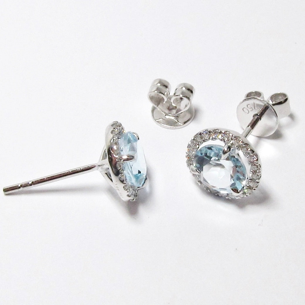 Aquamarine Stud Earrings