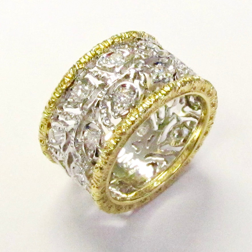 18k Yellow & White Gold Diamond Ring