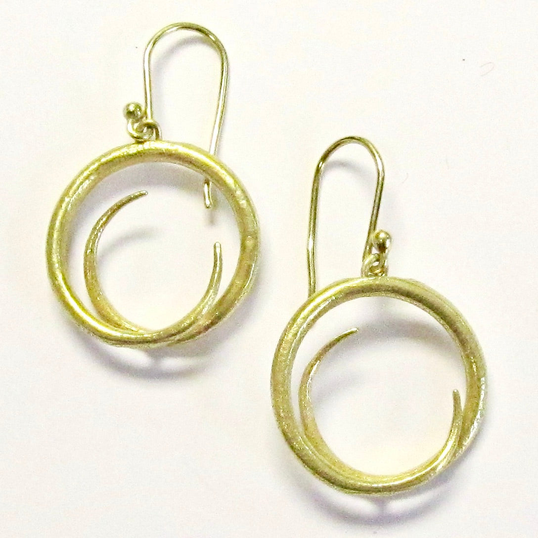 18k Yellow Gold Susan Swirl Earrings