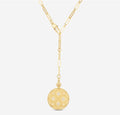 18k Yellow Gold Venetian Princess Satin Medallion with Diamond Flower Detail