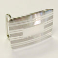 Sterling Silver Engine Turned Belt Buckle