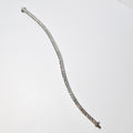 Square Cut Diamond, Straight Line Bracelet