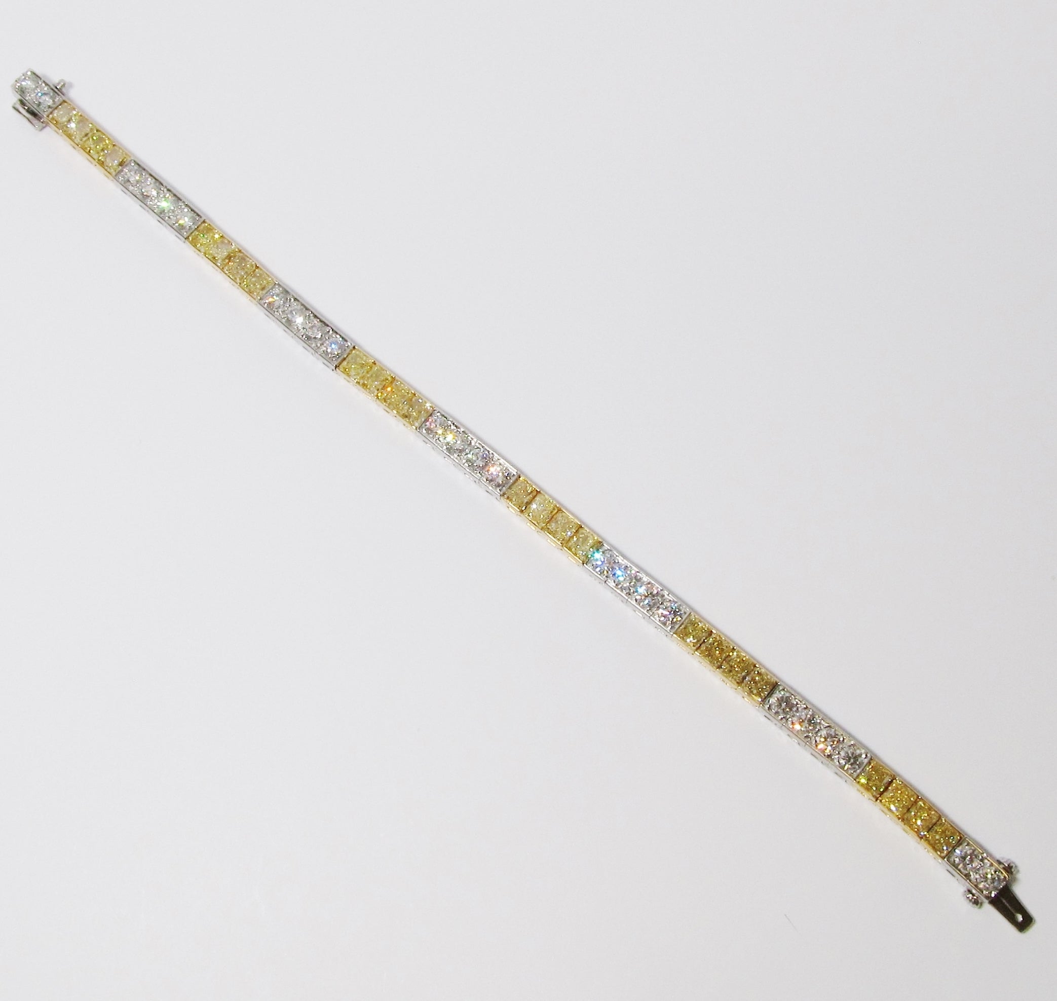 Fancy Color Diamond Block Bracelet